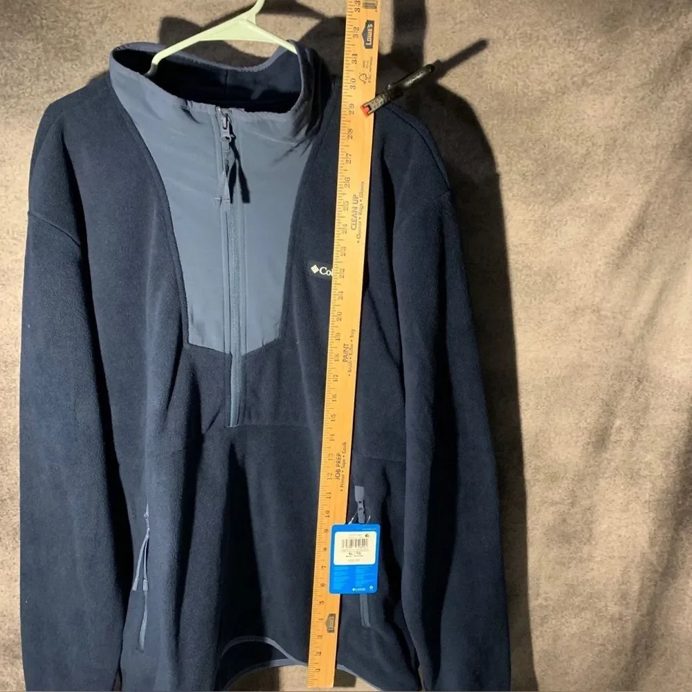 Columbia Men's Sequoia Grove Half Zip Fleece Size XL Navy Blue New - Picture 6 of 7